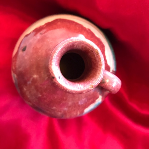 Home#8).  Glazed CERAMIC JAR  5” tall - Picture 3 of 4